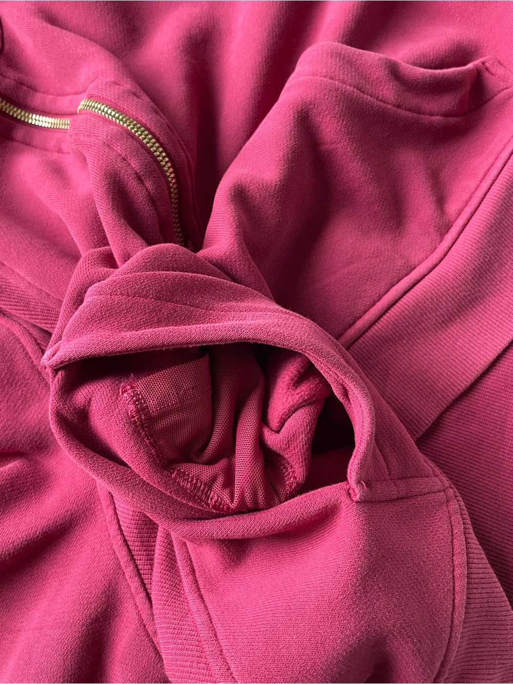 Lululemon Deep Berry Scuba Oversized Half-Zip Hoodie - Picture 4 of 7